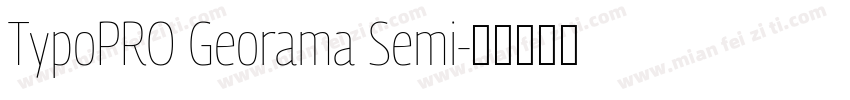 TypoPRO Georama Semi字体转换